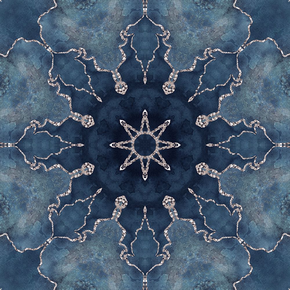 Navy Gold Tile II art print by Andrea Haase for $57.95 CAD