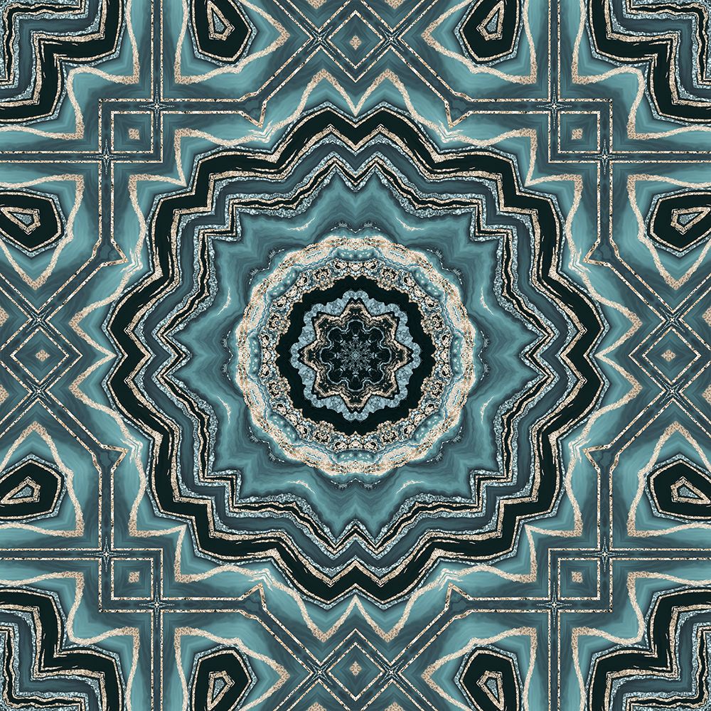 Gold Teal Tile II art print by Andrea Haase for $57.95 CAD