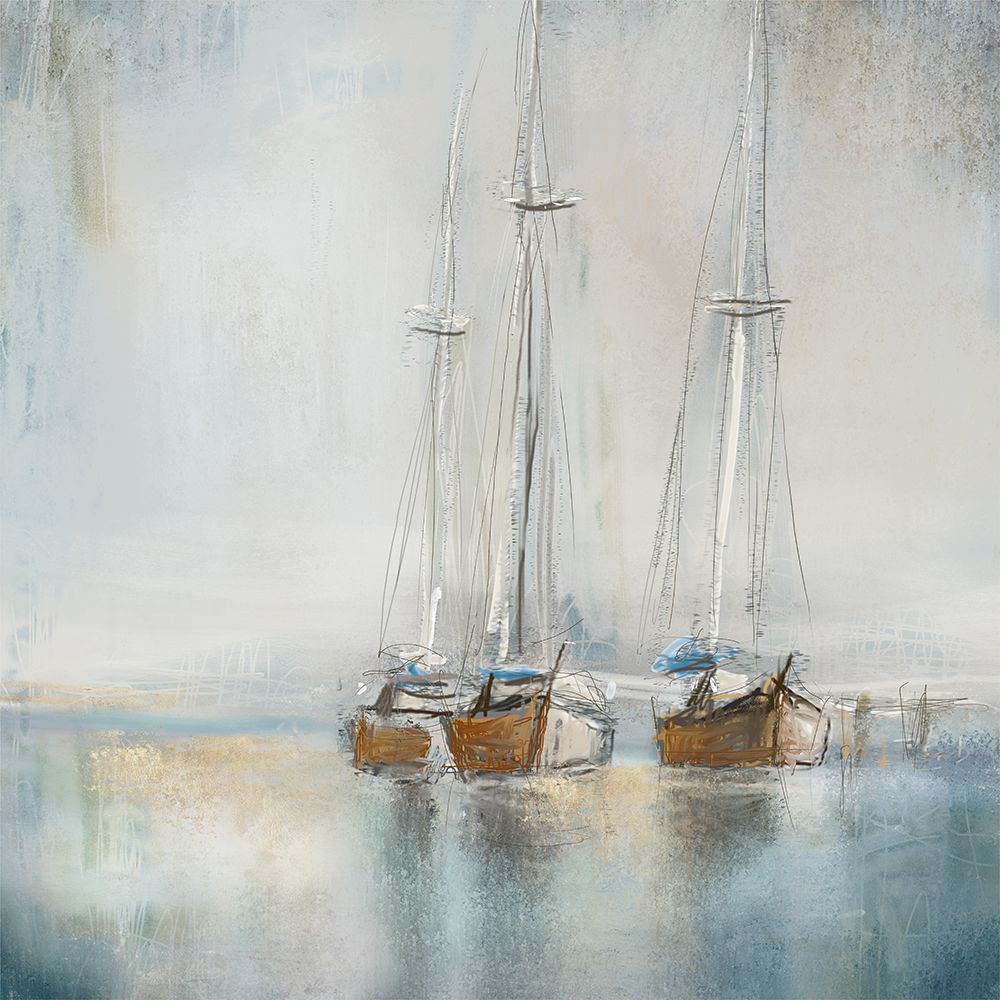 Blue Sailing I art print by Rick Novak for $57.95 CAD