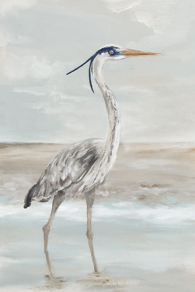 Heron on the Beach Walk art print by Eli Jones for $57.95 CAD