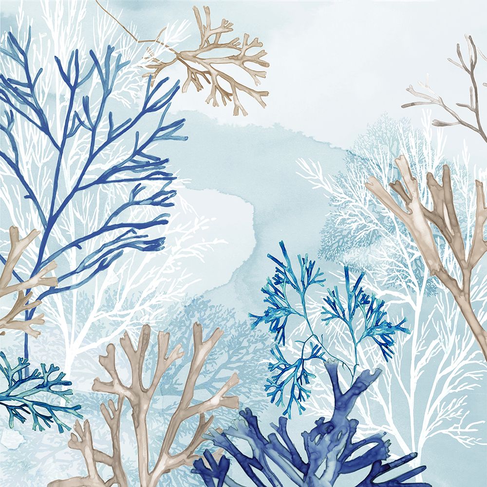 Gentle Coral Reef in Blue Shades art print by Eli Jones for $57.95 CAD