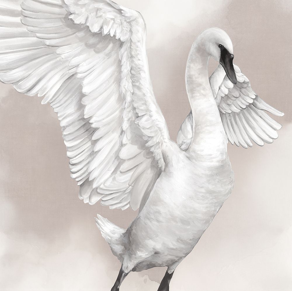 Graceful Swan in Neutral I art print by Eli Jones for $57.95 CAD