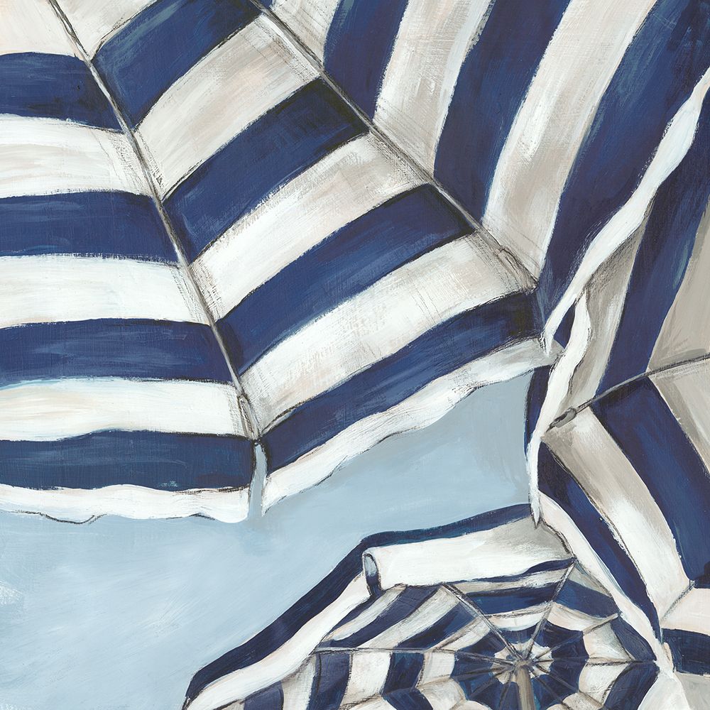 Striped Umbrellas Under Summer Sky art print by Eli Jones for $57.95 CAD