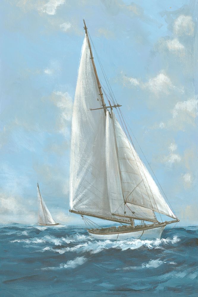 Sailboats on a Breezy Sea art print by Eli Jones for $57.95 CAD