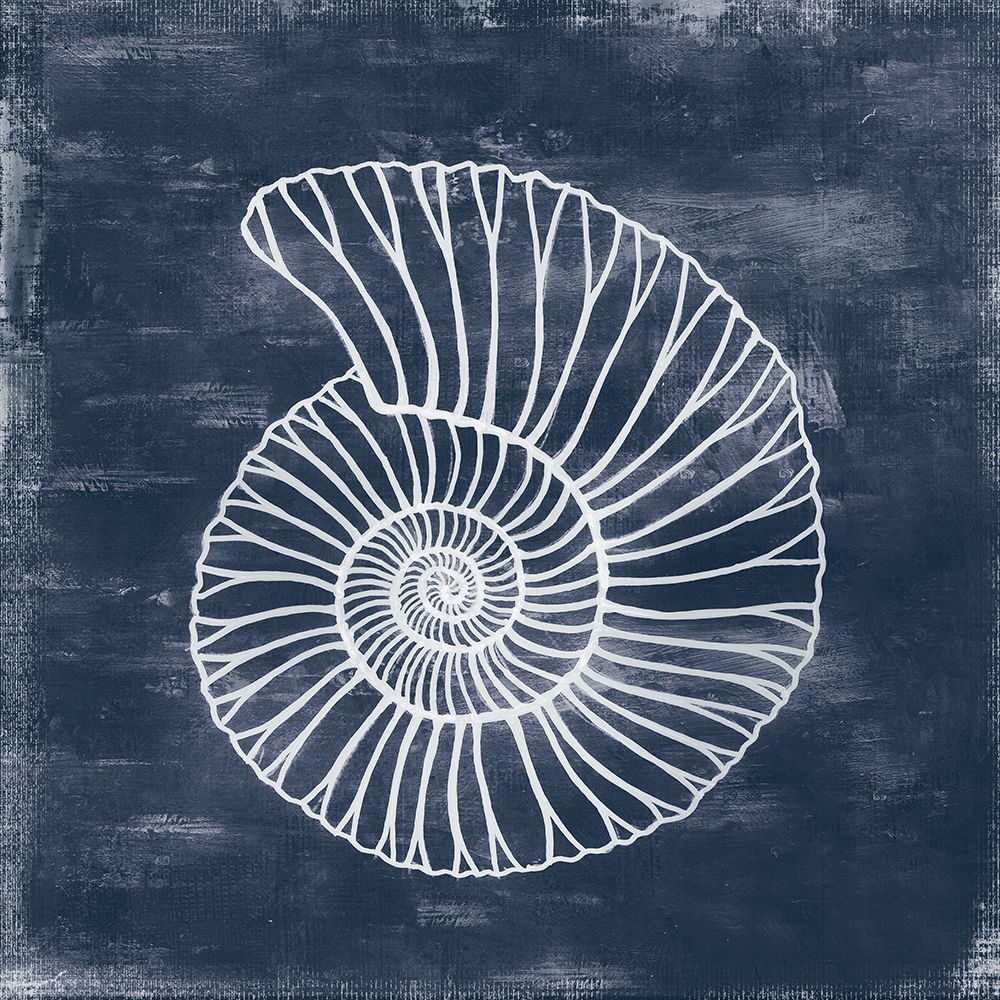 Nautilus Blueprint on Blue Canvas II art print by Eli Jones for $57.95 CAD