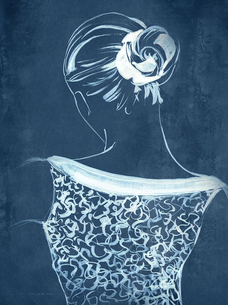 Elegance in Blue and White I art print by Eli Jones for $57.95 CAD