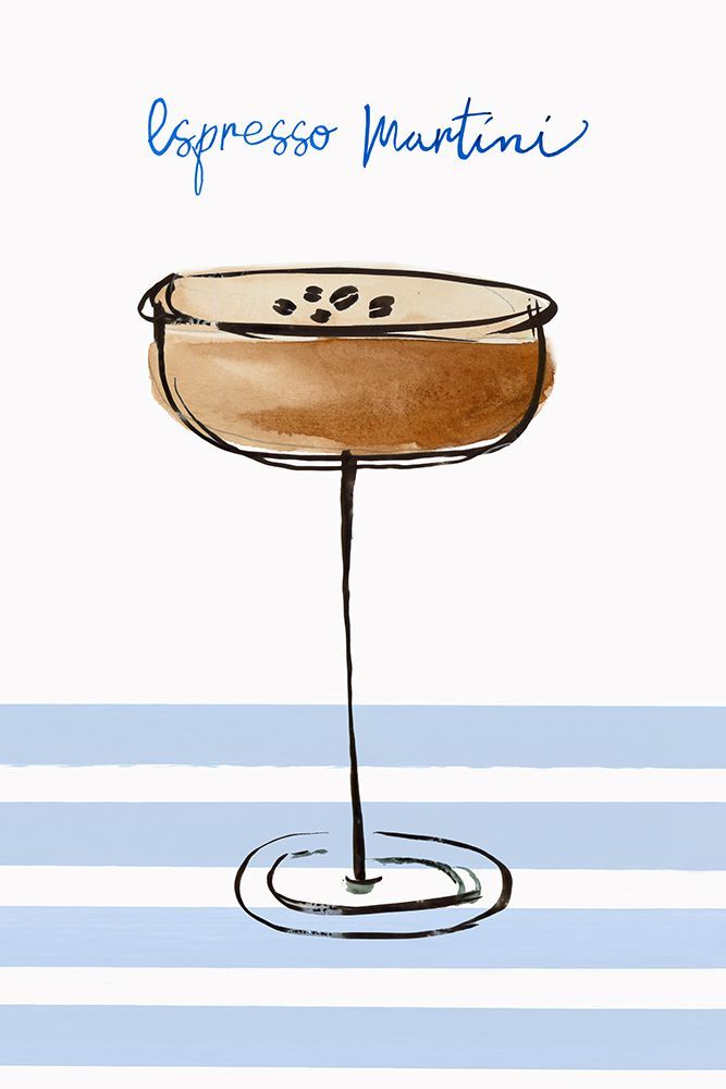 Cocktail on Striped Canvas art print by Eli Jones for $57.95 CAD