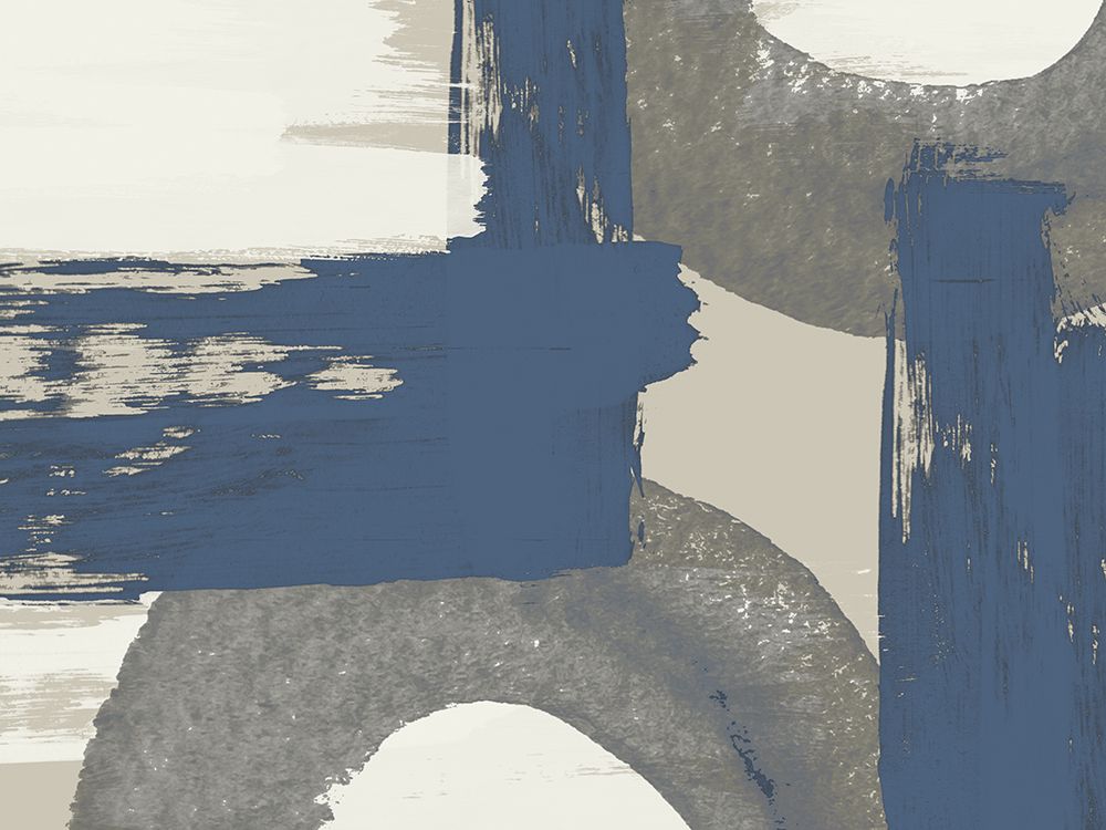Blue Organic Shapes and Lines I art print by Irena Orlov for $57.95 CAD