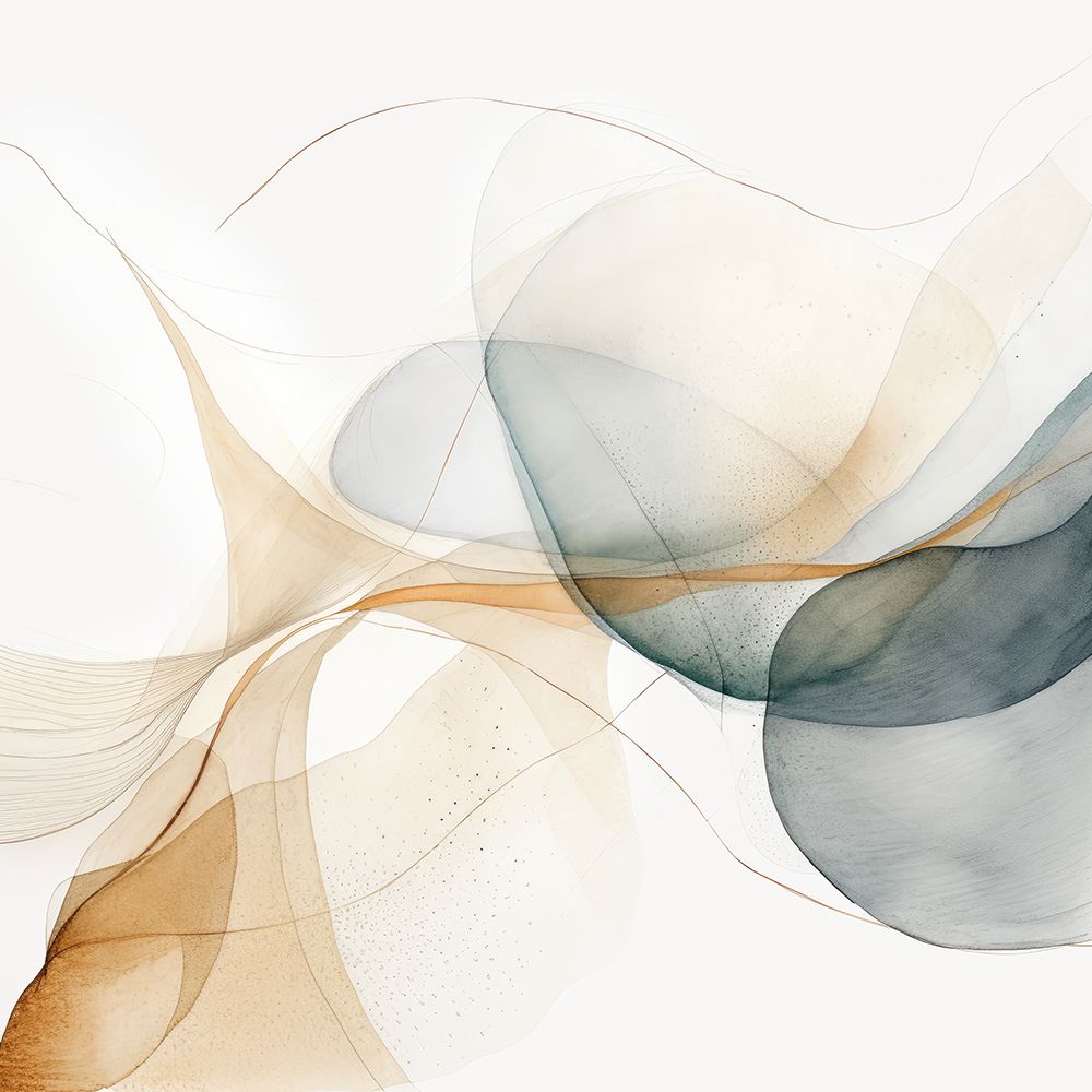 Watercolor Orange Abstract Organic Shapes I art print by Irena Orlov for $57.95 CAD