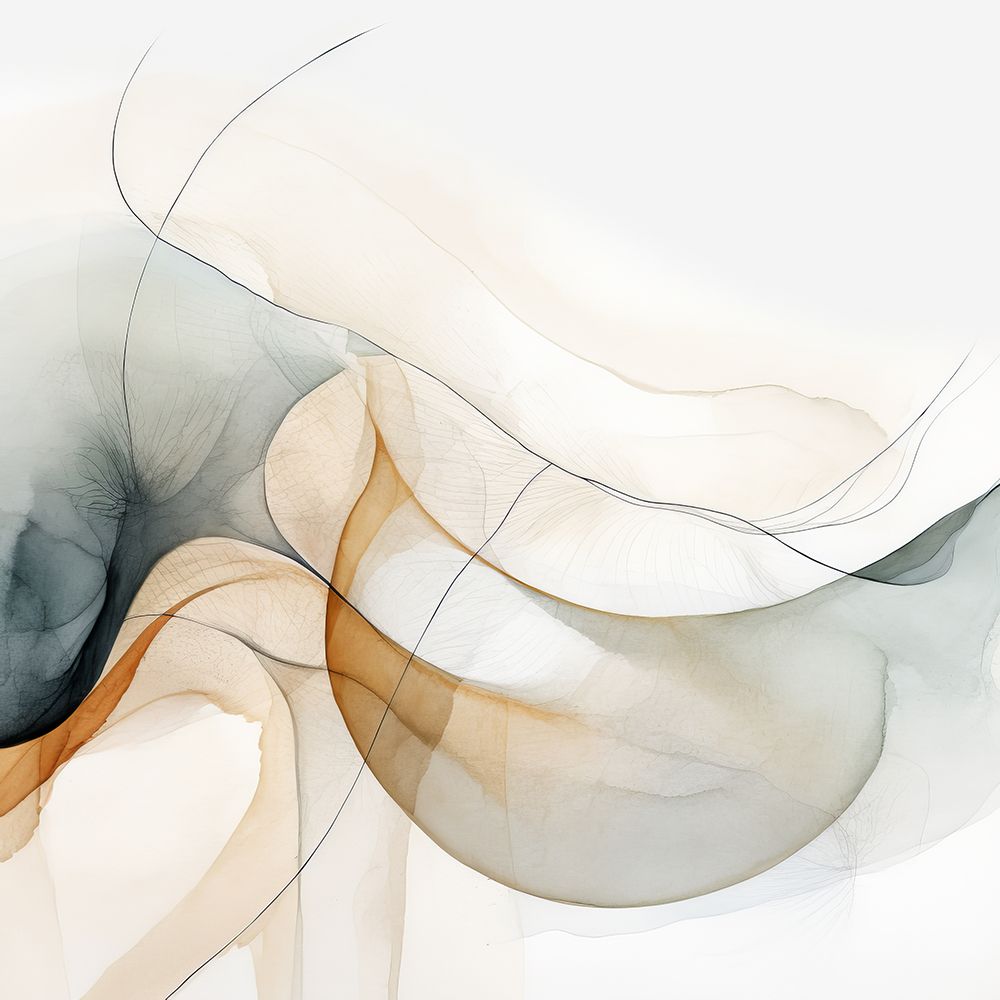 Watercolor Orange Abstract Organic Shapes II art print by Irena Orlov for $57.95 CAD