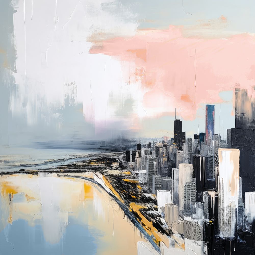 Pink New York II art print by Irena Orlov for $57.95 CAD