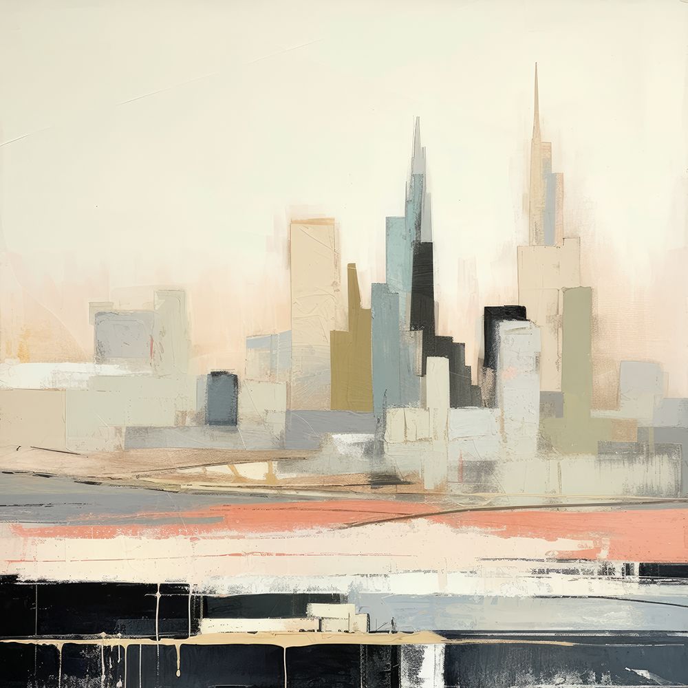 Colored Urban City II art print by Irena Orlov for $57.95 CAD