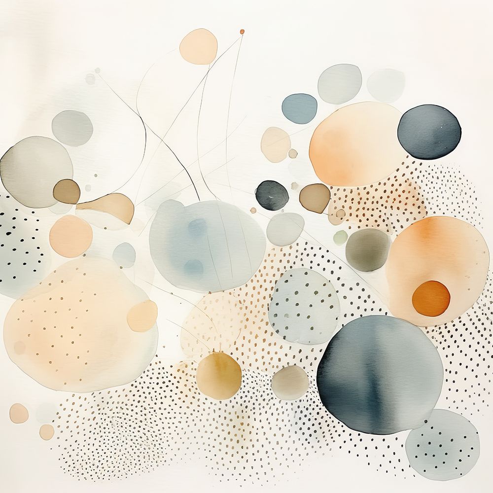 Watercolor Abstract Dots II art print by Irena Orlov for $57.95 CAD
