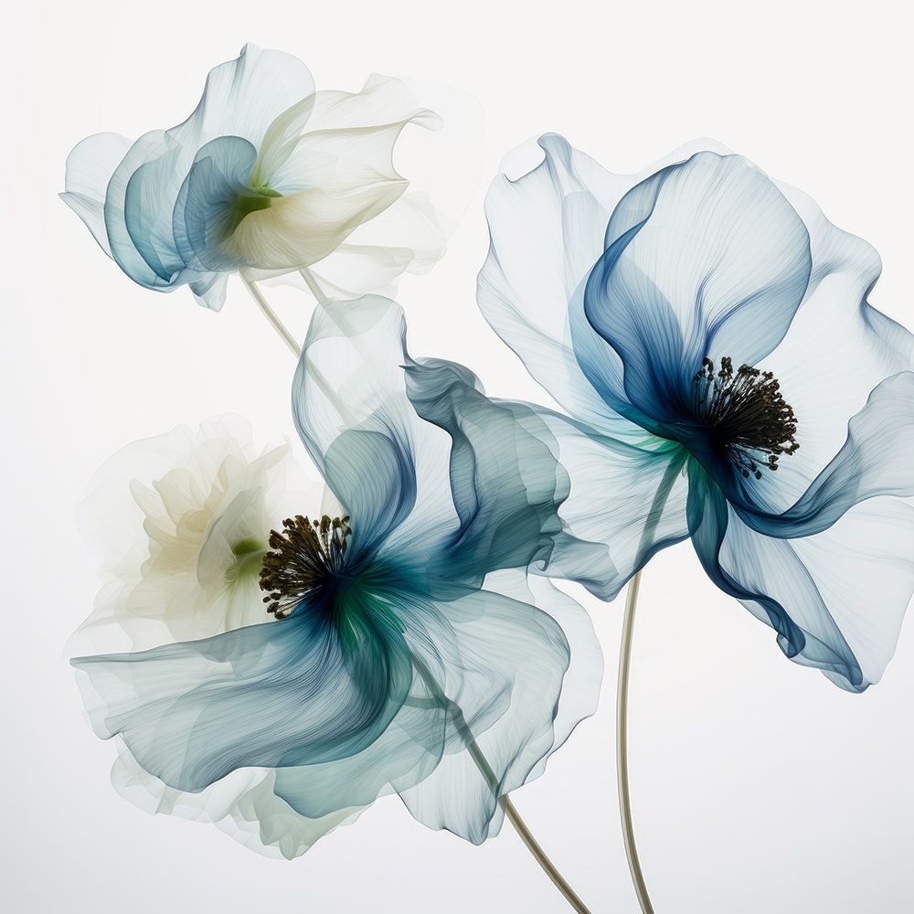 Translucent Blue Poppy I art print by Irena Orlov for $57.95 CAD