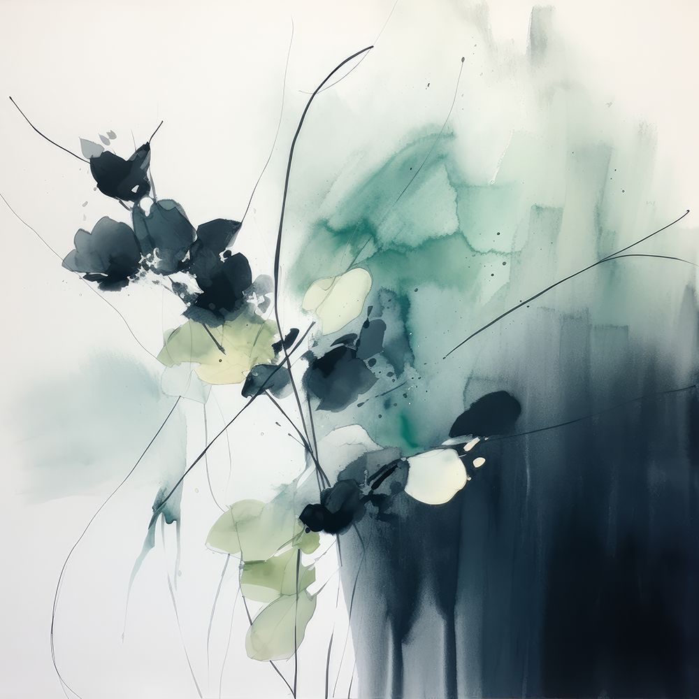 Watercolor Green Petal Symphony II art print by Irena Orlov for $57.95 CAD