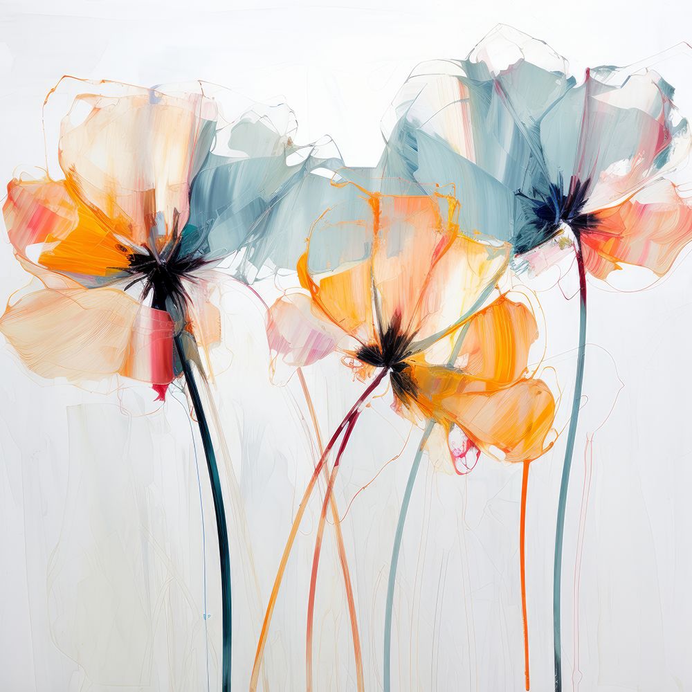 Colorful Translucent Flowers art print by Irena Orlov for $57.95 CAD