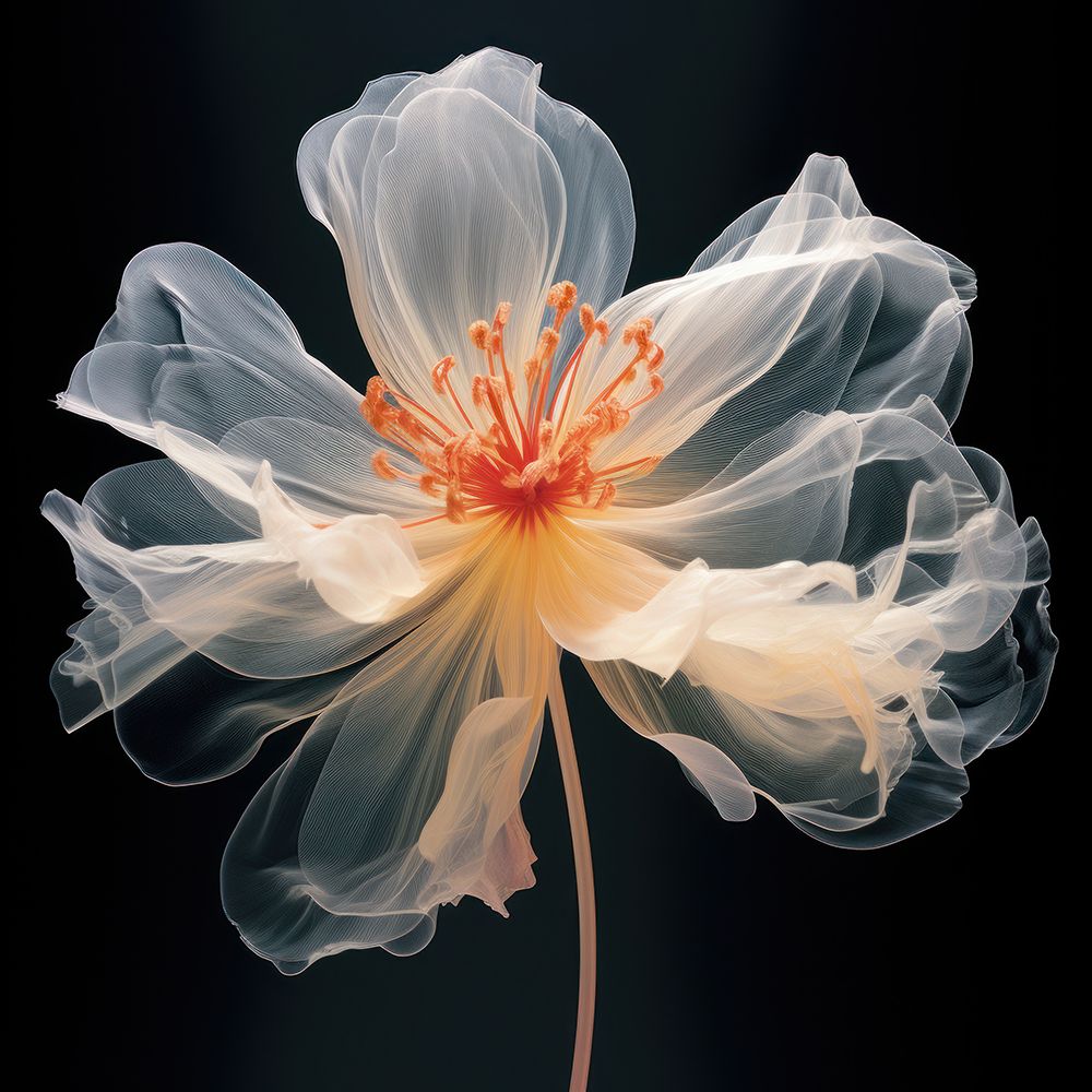 Black Pink Translucent Flower I art print by Irena Orlov for $57.95 CAD