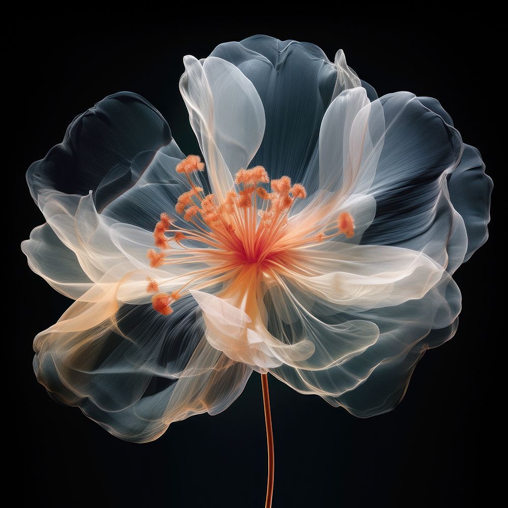 Black Pink Translucent Flower II art print by Irena Orlov for $57.95 CAD