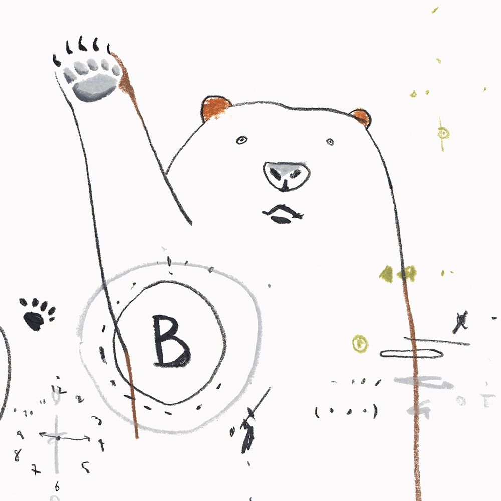 Waving Bear art print by Sozi for $57.95 CAD