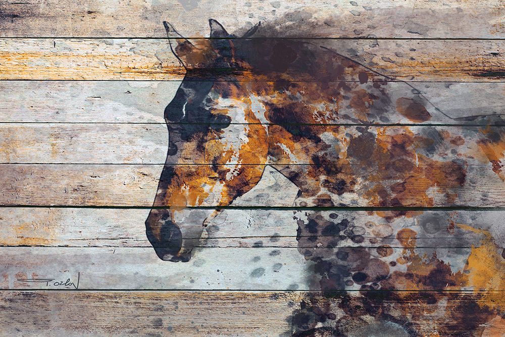 Rustic Horse on Wooden Canvas art print by Irena Orlov for $57.95 CAD