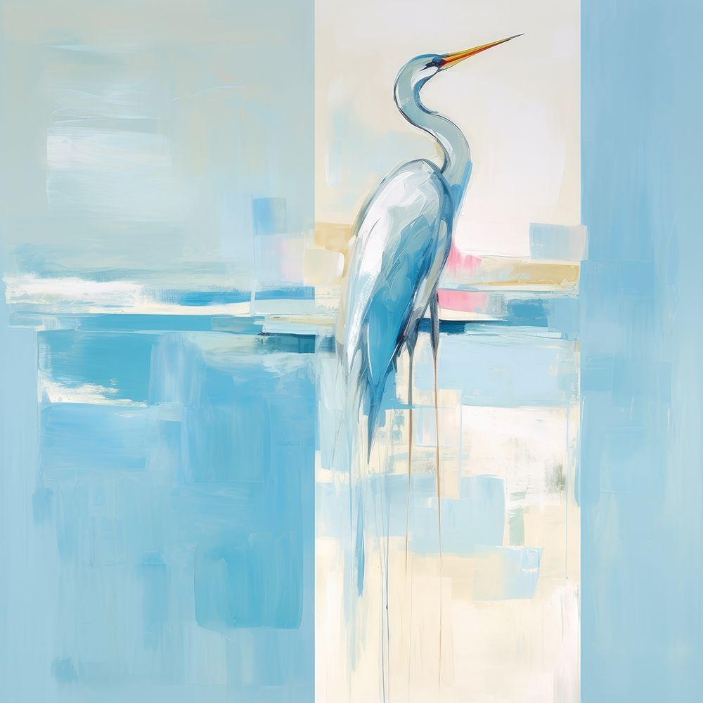 Graceful Heron in Soft Hues art print by Irena Orlov for $57.95 CAD