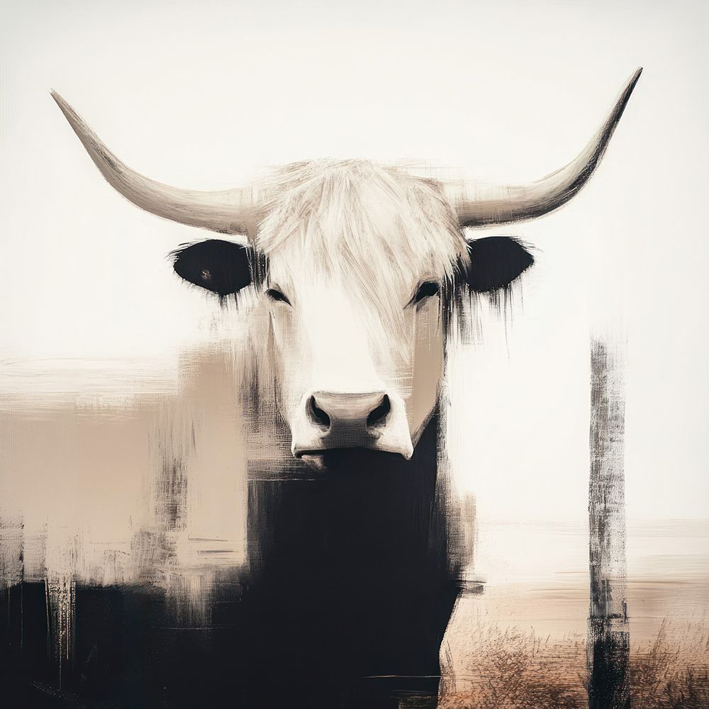 Bull in Minimalist Focus art print by Irena Orlov for $57.95 CAD