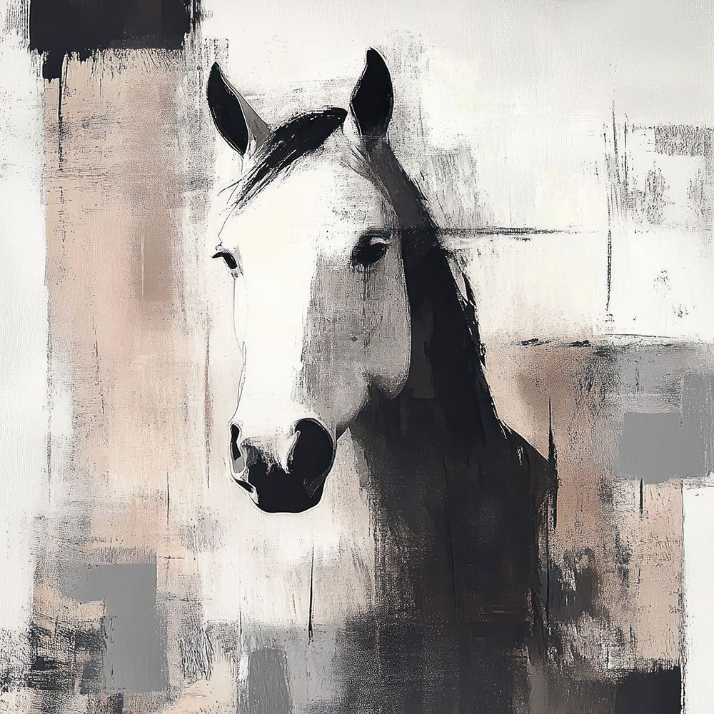 Monochrome Horse in Abstract Light art print by Irena Orlov for $57.95 CAD