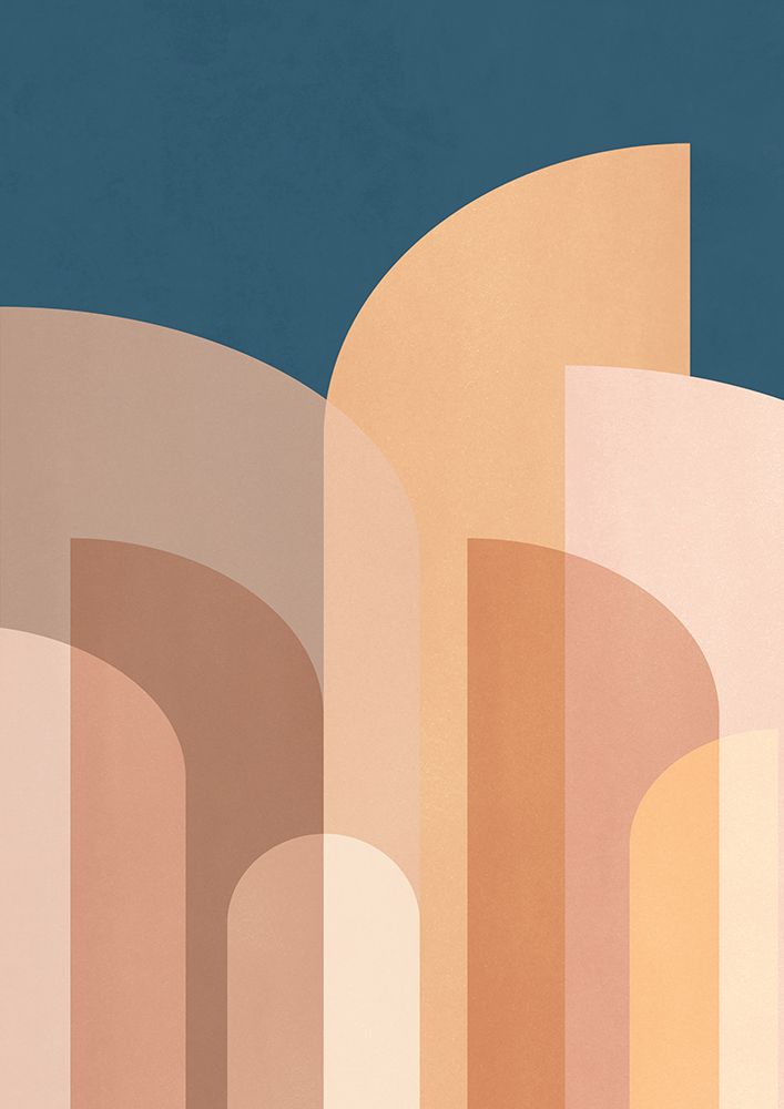 Retro Geometric II art print by Pienaar for $57.95 CAD