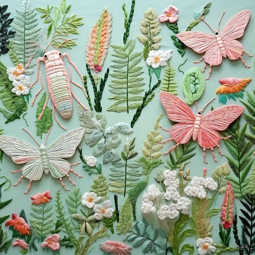 Butterflies Patch art print by Roozbeh for $57.95 CAD