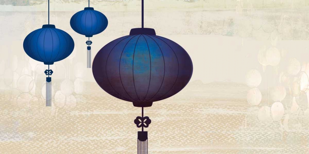 Midnight Lanterns I art print by PI Studio for $57.95 CAD