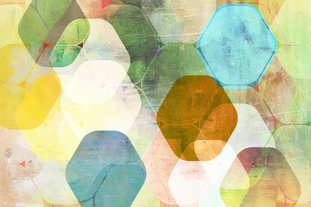 Rounded Hexagon I art print by PI Studio for $57.95 CAD