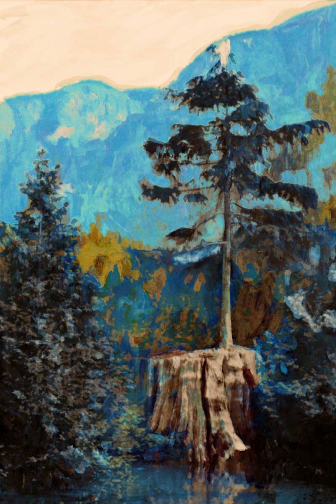 Pine on Blue art print by PI Studio for $57.95 CAD