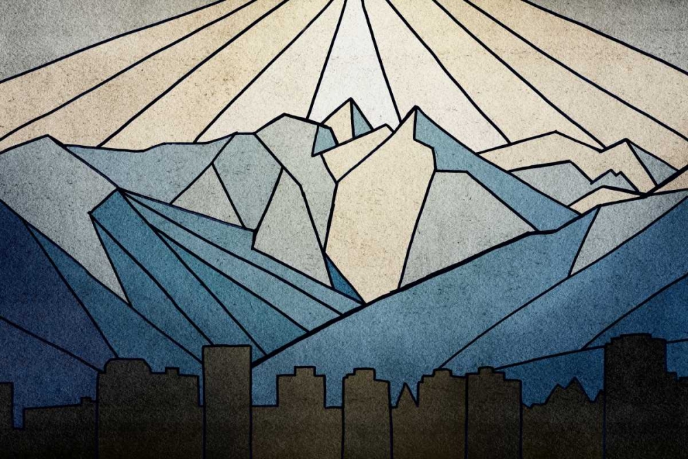 Geometric Mountain art print by PI Studio for $57.95 CAD