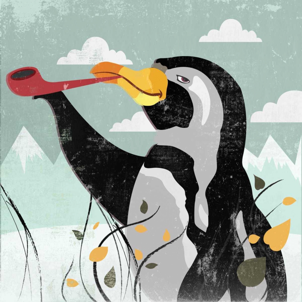 Penguin Stroll art print by PI Studio for $57.95 CAD