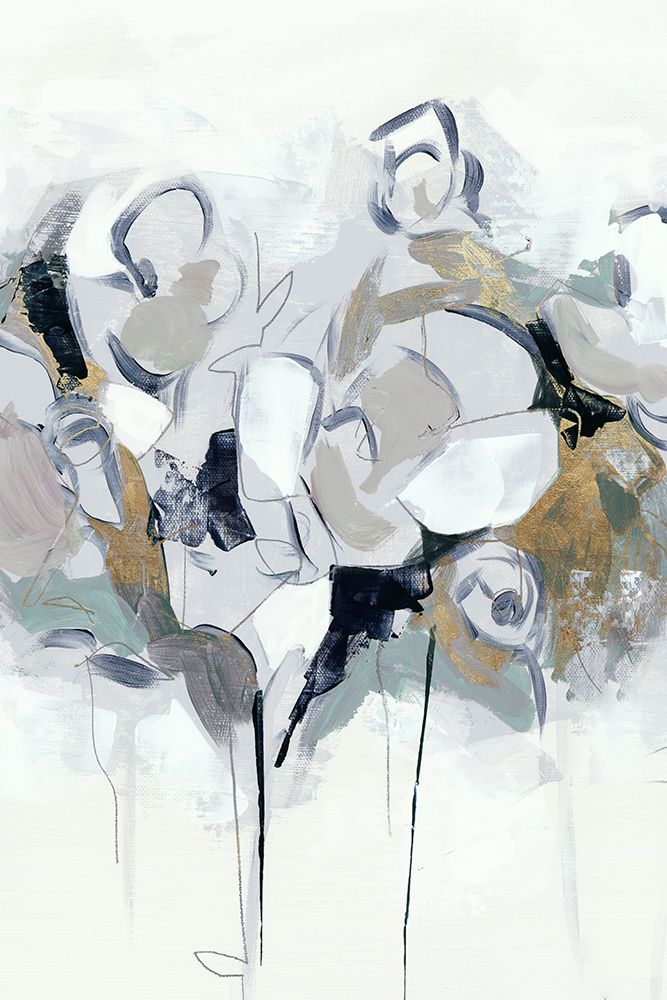 Blue Abstract Florals I art print by PI Studio for $57.95 CAD
