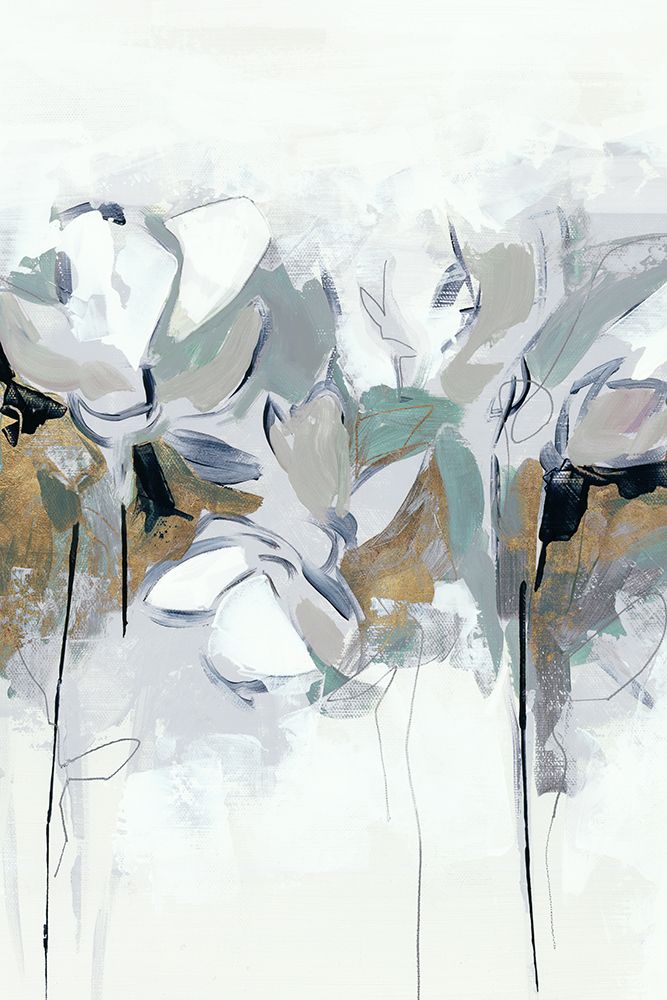 Blue Abstract Florals II art print by PI Studio for $57.95 CAD