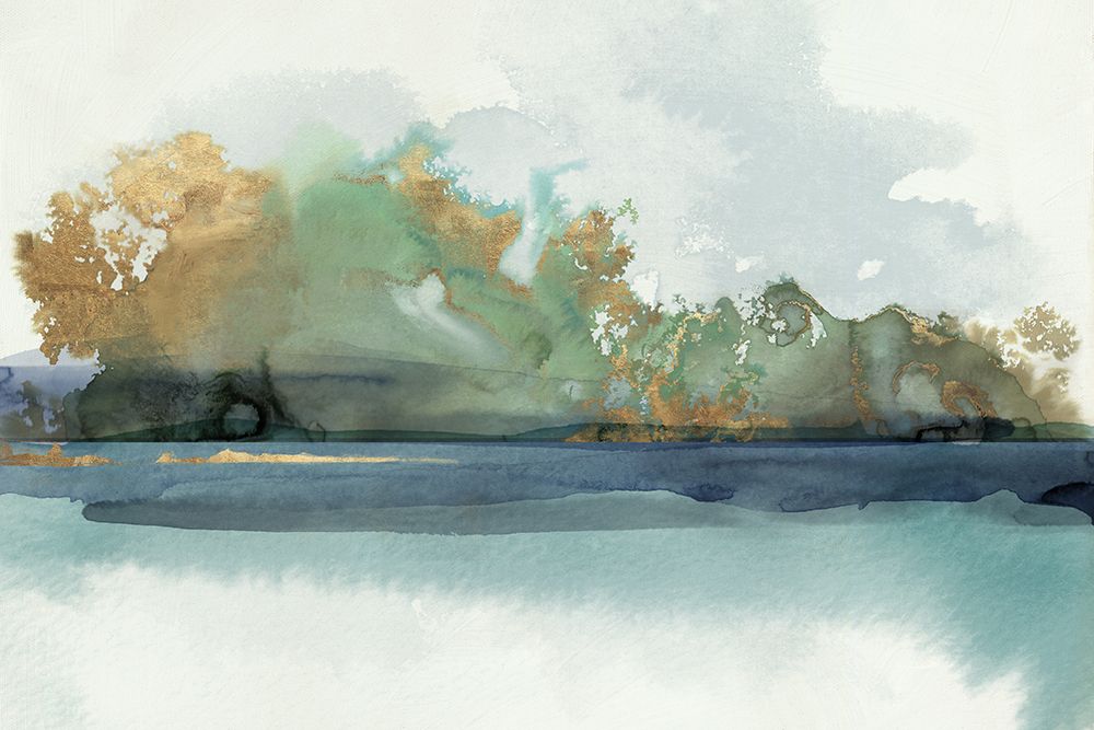 Fall Trees by Lake art print by PI Studio for $57.95 CAD