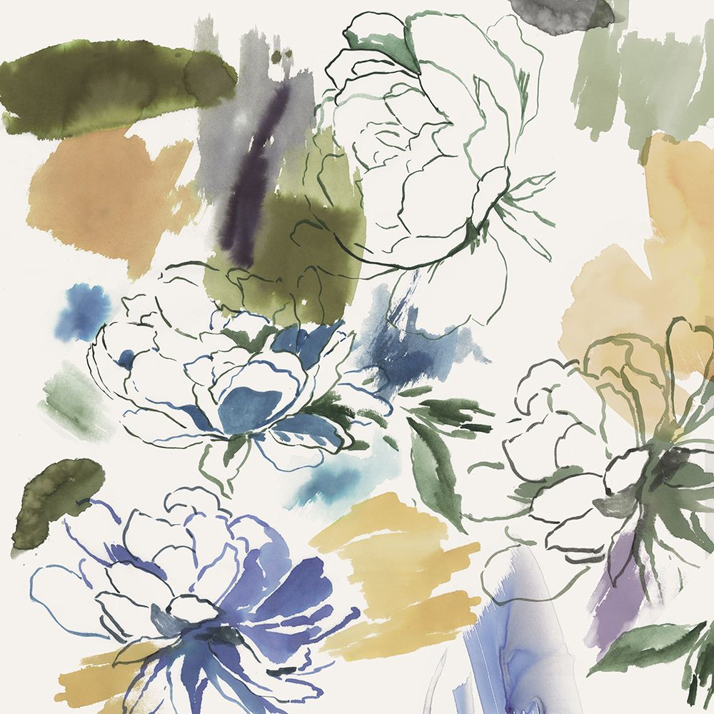 Blooms in Patchwork Harmony art print by PI Studio for $57.95 CAD