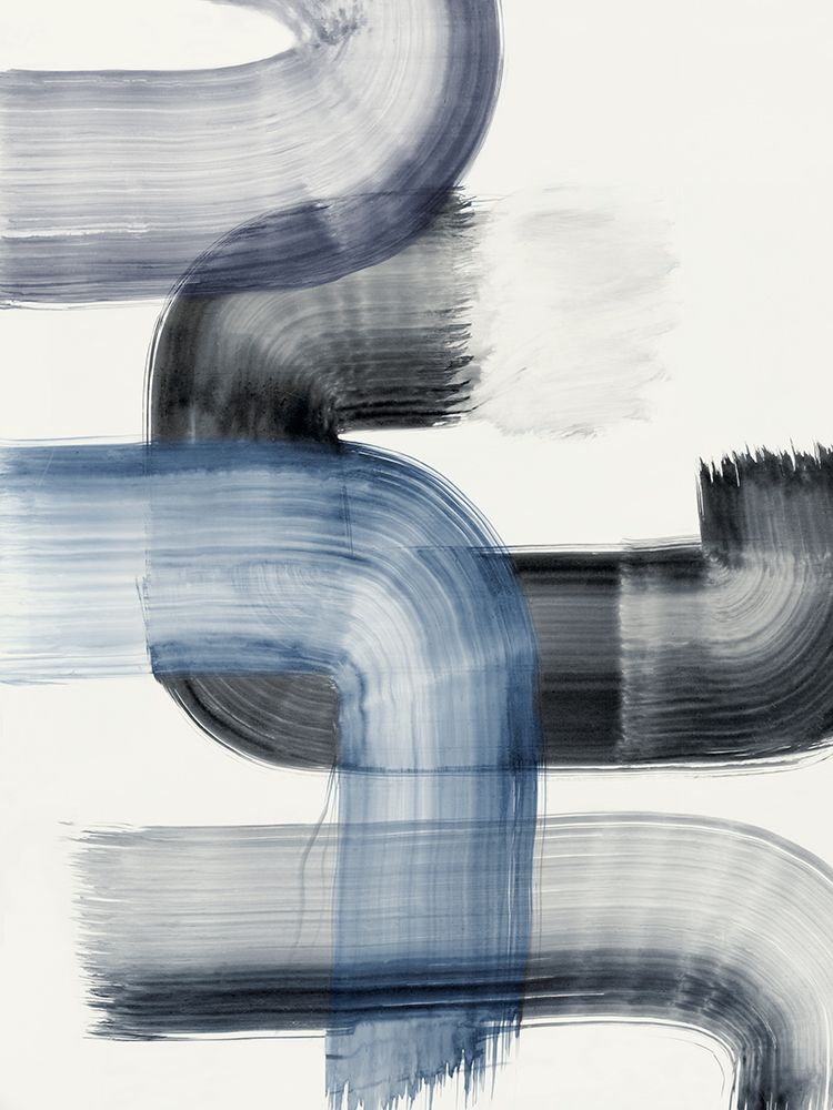 Interlocking Blue I art print by Emma Peal for $57.95 CAD