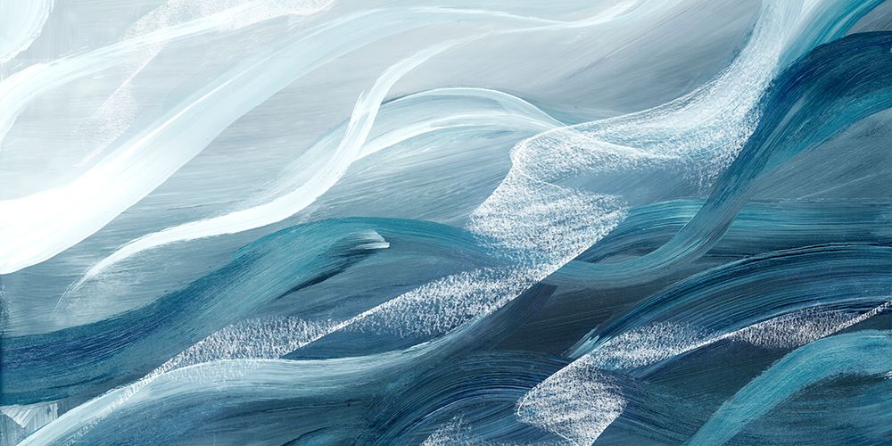 Organic Blue Waves art print by Jacob Q for $57.95 CAD