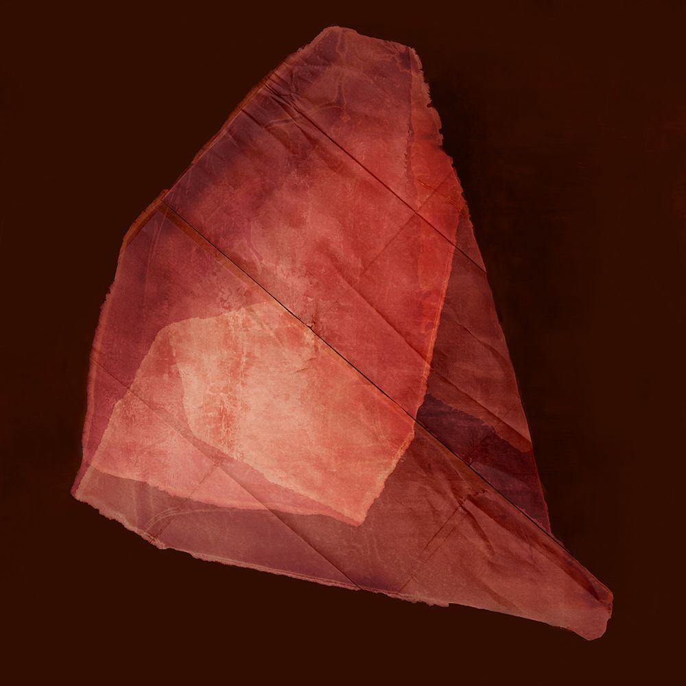 Crimson Folded Abstract Form art print by PI Studio for $57.95 CAD