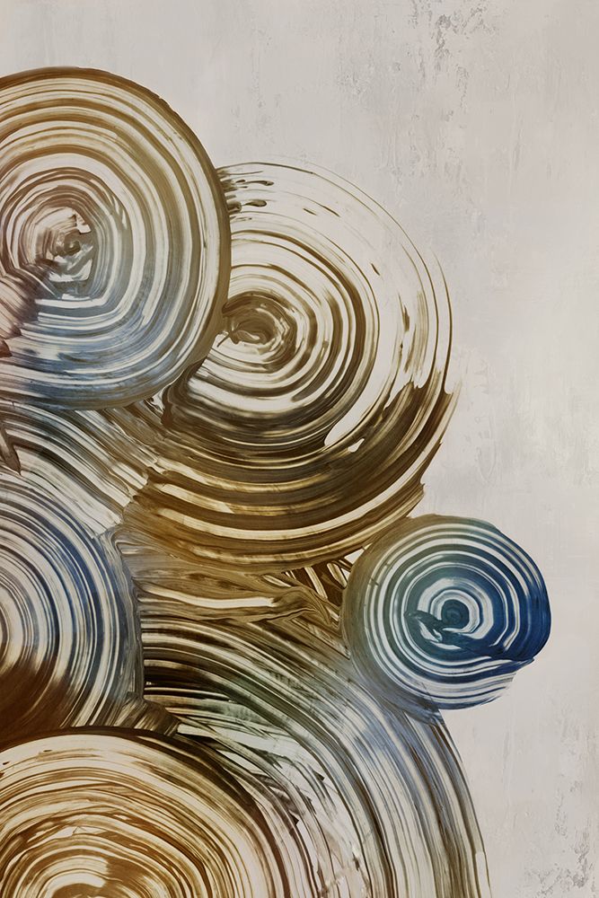 Brushstroke Spirals in Earth and Sky art print by PI Studio for $57.95 CAD