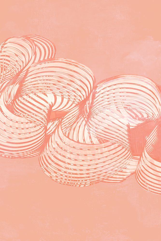 Flowing Peach Ribbon Abstract I art print by PI Studio for $57.95 CAD