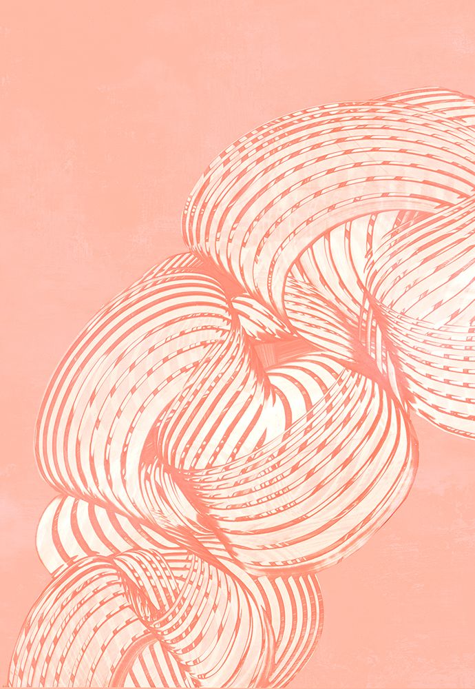 Flowing Peach Ribbon Abstract II art print by PI Studio for $57.95 CAD