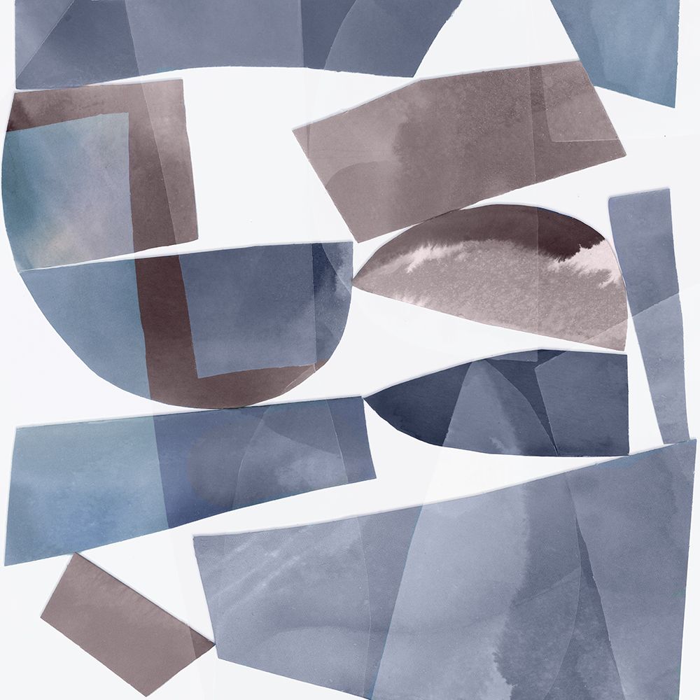 Geometric Harmony in Blue Tones art print by PI Studio for $57.95 CAD