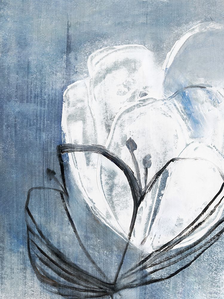 White Blossom on Indigo art print by PI Studio for $57.95 CAD