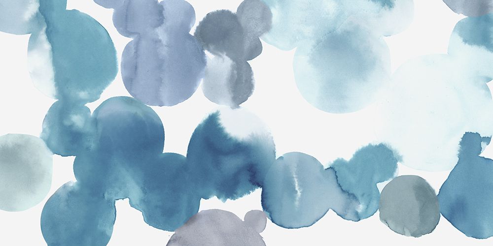 Blue Watercolor Circles Harmony art print by PI Studio for $57.95 CAD
