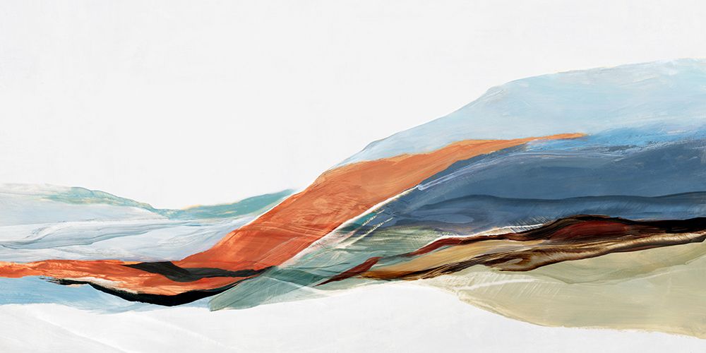 Colorful Mountain Landscape Abstraction art print by PI Studio for $57.95 CAD