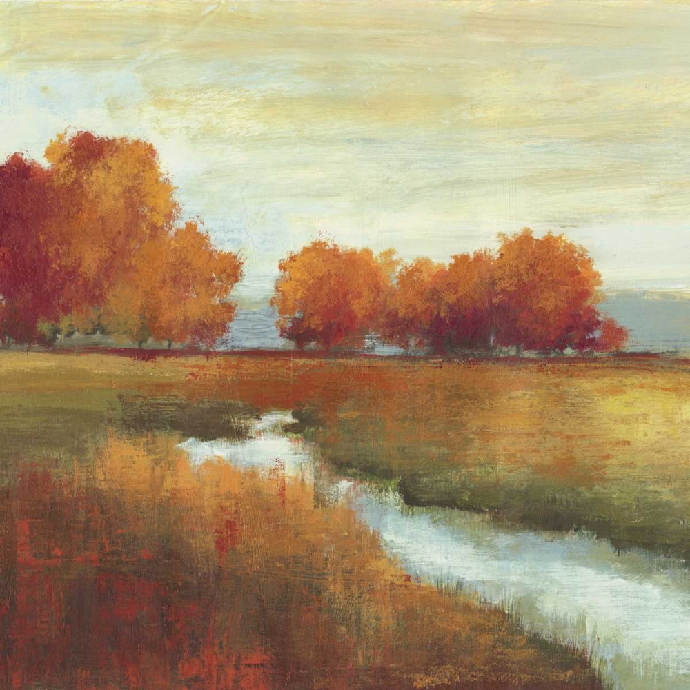 Orange Treescape I - Mini art print by Allison Pearce for $57.95 CAD