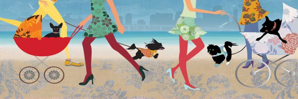 Stroller Dogs I - Mini art print by Allison Pearce for $57.95 CAD